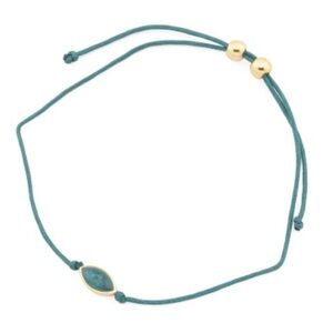 Gorjana New Power Gemstone Geo Marquise Apatite Blue and Gold Bracelet‎